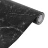 Autocollant auto-adhésif pour meuble noir marbré 90x500 cm PVC 551446551446
