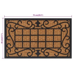 Paillasson rectangulaire 45x75 cm caoutchouc et fibre de coco 551451551451