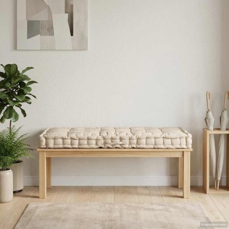 Coussin de plancher de palette Coton 120x80x10 cm Beige 551465551465