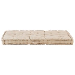 Coussin de plancher de palette Coton 120x80x10 cm Beige 551465551465