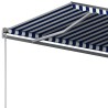 Auvent automatique sur pied 300x250 cm Bleu/Blanc 551466551466