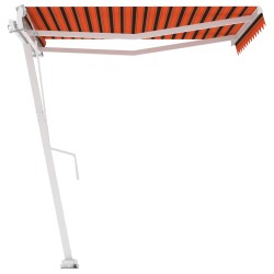 Auvent manuel rétractable sur pied 350x250 cm Orange et marron 551469551469