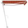 Auvent manuel rétractable sur pied 350x250 cm Orange et marron 551469551469