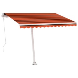 Auvent manuel rétractable sur pied 350x250 cm Orange et marron 551469551469