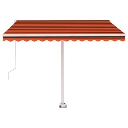 Auvent manuel rétractable sur pied 350x250 cm Orange et marron 551469551469