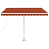 Auvent manuel rétractable sur pied 350x250 cm Orange et marron 551469551469
