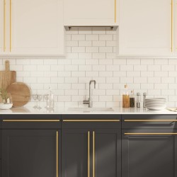 Poignées d'armoire 5 pcs doré 480 mm acier inoxydable 551472551472