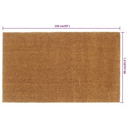 Tapis de porte naturel 90x150 cm fibre de coco touffeté 551475551475