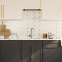 Poignées d'armoire 5 pcs doré 320 mm acier inoxydable 551477551477