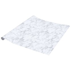 Autocollant auto-adhésif pour meuble blanc marbré 90x500 cm PVC 551491551491