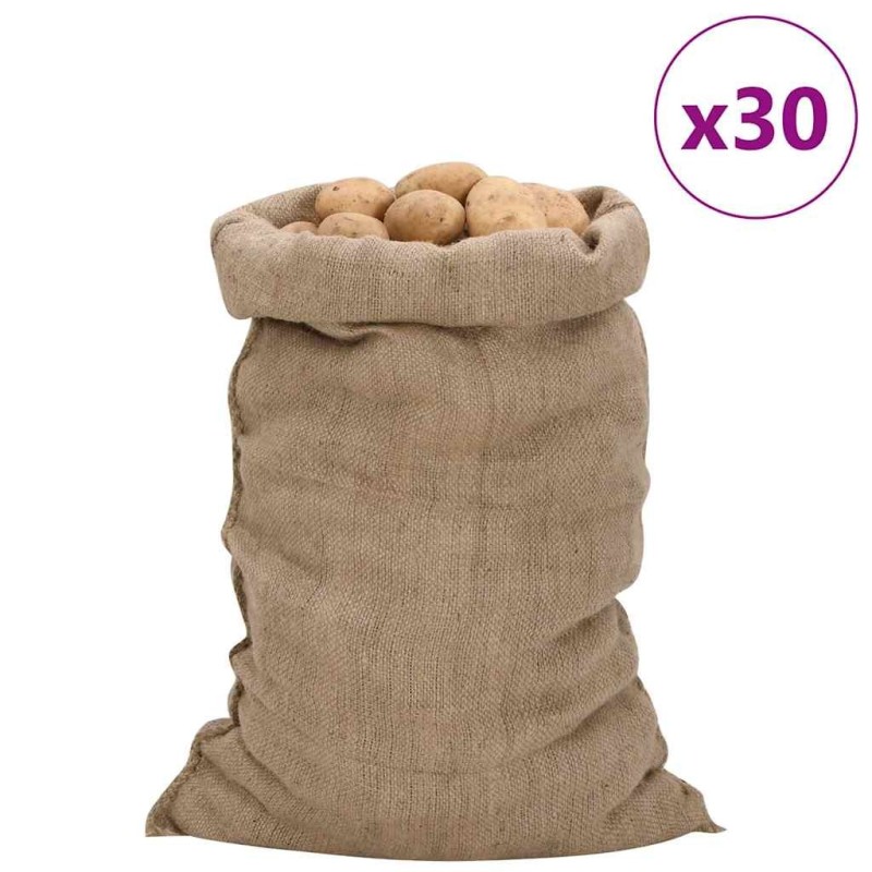 Sacs en jute 30 pcs 60x105 cm 100 % jute 340 g/m² 551499551499