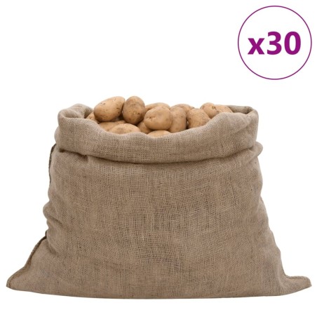 Sacs en jute 30 pcs 100x110 cm 100 % jute 220 g/m² 551500551500