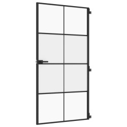 Porte intérieure mince noir verre trempé aluminium 551507551507