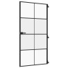 Porte intérieure mince noir verre trempé aluminium 551507551507
