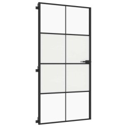 Porte intérieure mince noir verre trempé aluminium 551507551507