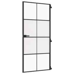 Porte intérieure mince noir 93x201,5 cm verre trempé aluminium 551508551508
