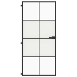 Porte intérieure mince noir 93x201,5 cm verre trempé aluminium 551508551508