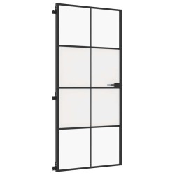 Porte intérieure mince noir 93x201,5 cm verre trempé aluminium 551508551508