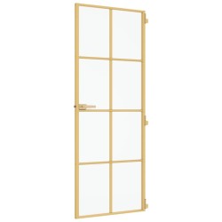 Porte intérieure mince doré 76x201,5 cm verre trempé aluminium 551510551510