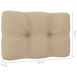 Chaise de jardin avec coussins beige Bois de pin imprégné 551512551512