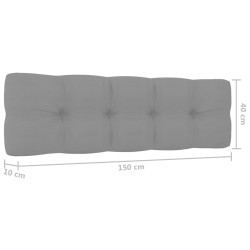 Banc de jardin avec coussins gris 179 cm Pin imprégné 551514551514