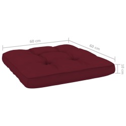 Chaise de jardin avec coussins bordeaux Bois de pin imprégné 551519551519