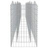 Lit surélevé à gabions arqué 600x50x100 cm Fer galvanisé 551528551528
