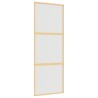 Porte coulissante doré 76x205 cm verre ESG dépoli et aluminium 551530551530
