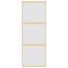 Porte coulissante doré 76x205 cm verre ESG dépoli et aluminium 551530551530