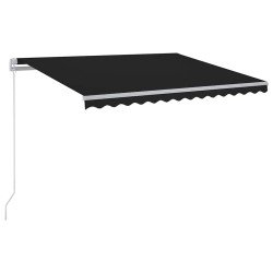 Auvent manuel rétractable avec LED 300x250 cm Anthracite 551533551533