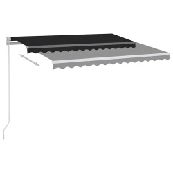 Auvent manuel rétractable avec LED 300x250 cm Anthracite 551533551533