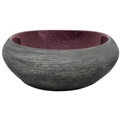 Vasque à poser violet et gris ovale 59x40x14 cm céramique 551534551534