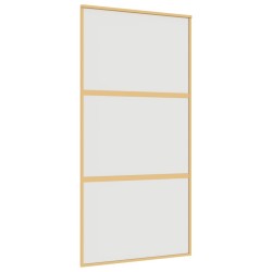 Porte coulissante doré 102,5x205 cm verre ESG dépoli aluminium 551541551541