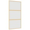 Porte coulissante doré 102,5x205 cm verre ESG dépoli aluminium 551541551541