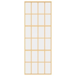 Porte coulissante doré 76x205 cm verre ESG clair et aluminium 551543551543