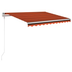 Auvent rétractable automatique 300x250 cm Orange et marron 551545551545