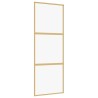 Porte coulissante doré 76x205 cm verre ESG clair et aluminium 551546551546