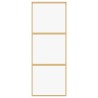 Porte coulissante doré 76x205 cm verre ESG clair et aluminium 551546551546