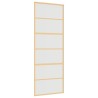 Porte coulissante doré 76x205 cm verre ESG dépoli et aluminium 551550551550