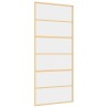 Porte coulissante doré 90x205 cm verre ESG clair et aluminium 551551551551