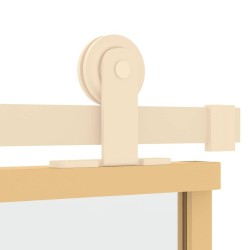 Porte coulissante doré 90x205 cm verre ESG clair et aluminium 551551551551