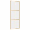 Porte coulissante doré 76x205 cm verre ESG clair et aluminium 551554551554