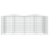 Lit surélevé à gabions arqué 200x100x100 cm Fer galvanisé 551556551556
