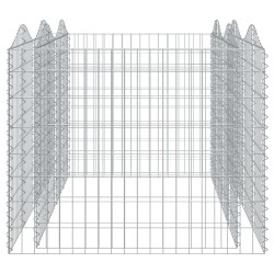 Lit surélevé à gabions arqué 200x100x100 cm Fer galvanisé 551556551556