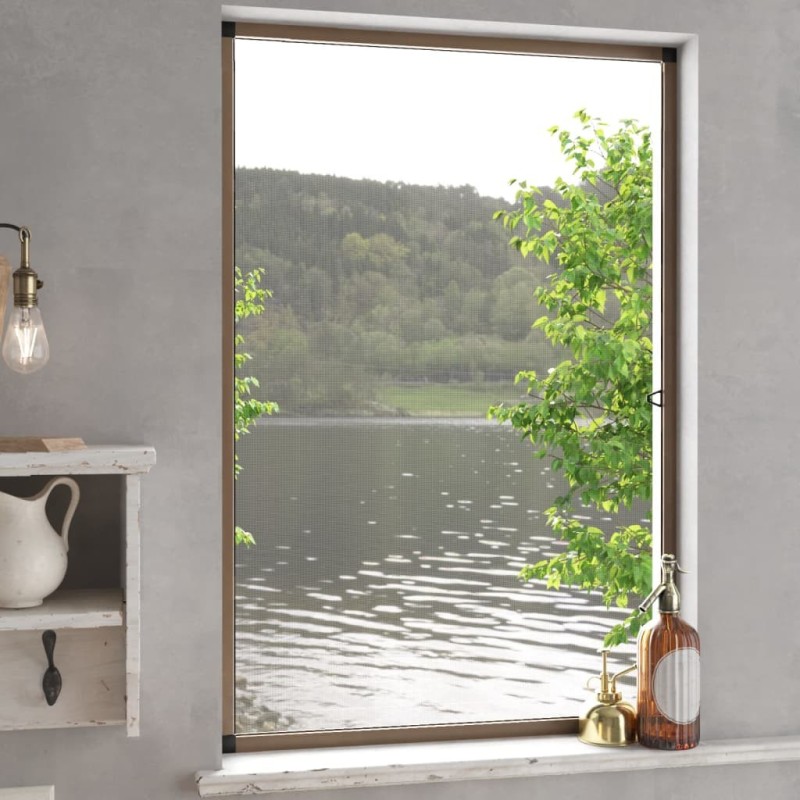 Moustiquaire pour fenêtres Marron 80x120 cm 551563551563