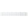 Lit surélevé à gabions arqué 600x100x100 cm Fer galvanisé 551571551571