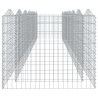 Lit surélevé à gabions arqué 600x100x100 cm Fer galvanisé 551571551571
