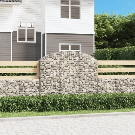 Panier de gabions arqué 150x30x120/140 cm Fer galvanisé 551573551573