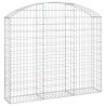 Panier de gabions arqué 150x30x120/140 cm Fer galvanisé 551573551573