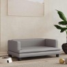 Lit pour chien gris 80x45x30 cm similicuir 551580551580